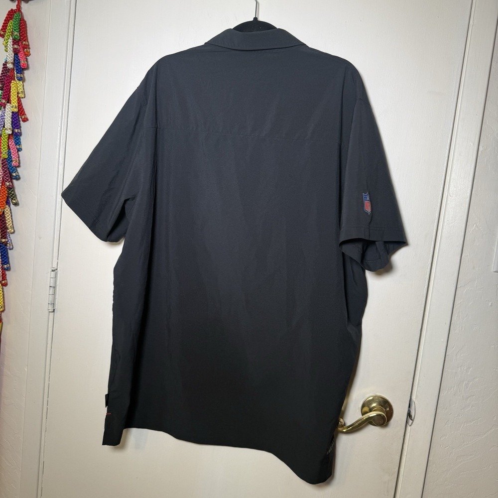 NFL Nike San Francisco 49rs Men's 2XL 1/4 Snap Black Red Pullover S/S Shirt - Picture 7 of 9